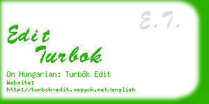 edit turbok business card