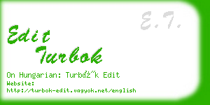 edit turbok business card